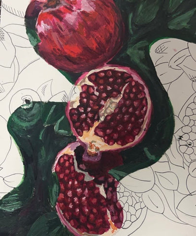 "Pomegranate Reverie Print"
